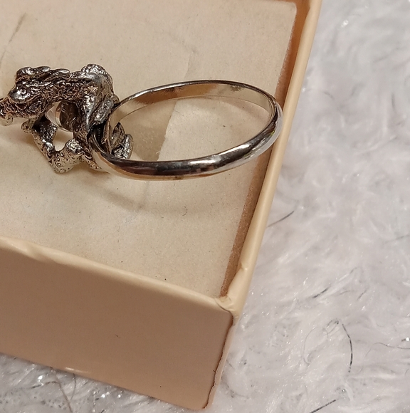 5 for $10 Handmade Silver Tone Incandescent Ball Dragon Ring Size 8 - Picture 10 of 11